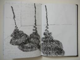 Imagined Lines (thread and wire) - sketchbook