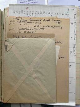 letters and notes stacked one in a pile